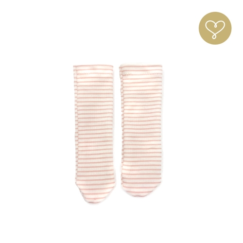 Legginsy w jasnoróżowe paski dla lalki 38 cm Lullu Dolls
