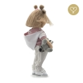 Spodnie białe w paski dla lalki Lullu Dolls