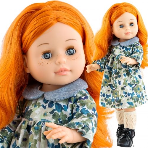 Lalka Hiszpańska 42 cm Paola Reina Soy Tu 06114 Celeste, klasyczna, cała z winylu, w ubranku, zamyka oczy, jasnorude włosy