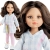 Lalka Hiszpańska 32 cm Paola Reina Amigas 04707 Carol krawcowa, klasyczna, cała z winylu, brązowe oczy, brązowe włosy, tunika, różowe legginsy, wiązane buciki