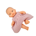 Sukienka muślinowa dla lalki Miniland 21 cm i Paola Reina Peques 21 cm - pudrowy róż