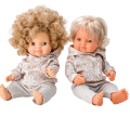 Bluza z kapturem dla lalki Miniland 38 cm, Paola Reina 34 cm i Minikane 34 cm - pastelowa łączka