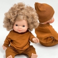 Bluza dla lalki Miniland 38 cm, Paola Reina 34 cm i Minikane 34 cm - ciemny cynamon
