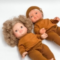 Bluza dla lalki Miniland 38 cm, Paola Reina 34 cm i Minikane 34 cm - ciemny cynamon