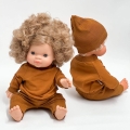 Bluza dla lalki Miniland 38 cm, Paola Reina 34 cm i Minikane 34 cm - ciemny cynamon