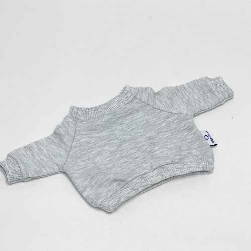 Bluza dla lalki Miniland 38 cm, Paola Reina 34 cm i Minikane 34 cm - szara