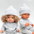 Bluza dla lalki Miniland 38 cm, Paola Reina 34 cm i Minikane 34 cm - szara