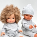 Bluza dla lalki Miniland 38 cm, Paola Reina 34 cm i Minikane 34 cm - szara