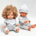 Bluza dla lalki Miniland 38 cm, Paola Reina 34 cm i Minikane 34 cm - szara