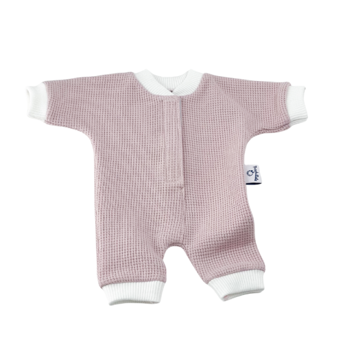 Kombinezon piżamka dla lalki Miniland 38 cm, Paola Reina 34 cm i Minikane 34 cm - jasny róż