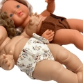 Pieluszki muślinowe dla lalki Miniland 38 cm, Paola Reina 34 cm i Minikane 34 cm
