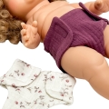 Pieluszki muślinowe dla lalki Miniland 38 cm, Paola Reina 34 cm i Minikane 34 cm