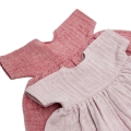 Sukienka muślinowa i opaska dla lalki Miniland 38 cm, Paola Reina 34 cm i Minikane 34 cm - blady róż