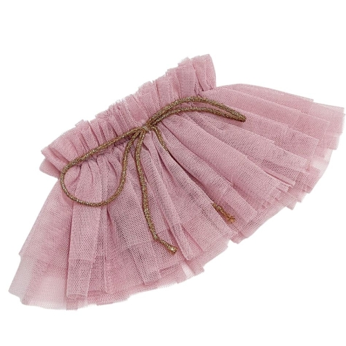 Tiulowa spódniczka tutu dla lalki Miniland 38 cm, Paola Reina 34 cm i Minikane 34 cm ciemny róż