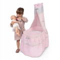 DeCuevas Toys Łóżeczko z baldachimem na kółeczkach dla lalki 51075 Sophie