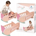 DeCuevas Toys Drewniana kołyska dla lalki 55174 Tulipe