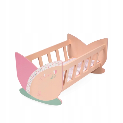 DeCuevas Toys Drewniana kołyska dla lalki 55174 Tulipe
