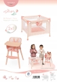 DeCuevas Toys Krzesełko do karmienia i łóżeczko 2w1 dla lalki 40074 Tulipe M