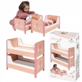 DeCuevas Toys Drewniane rozkładane piętrowe łóżeczko dla lalki 54274 Tulipe