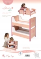 DeCuevas Toys Drewniane rozkładane piętrowe łóżeczko dla lalki 54274 Tulipe