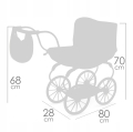 DeCuevas Toys Wózek dla lalek 87074 Tulipe Retro