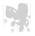 DeCuevas Toys Wózek 3w1 Tulipe dla lalek do 44 cm 80574