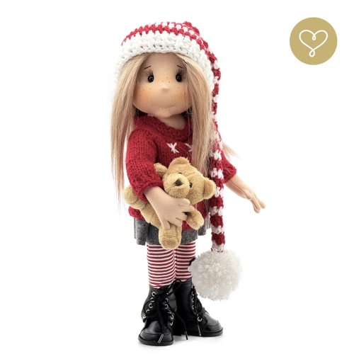Lalka 38 cm Lullu Dolls Gwiazdka w ubranku, maskotka Misio, 3 warianty wyboru, na zdjęciu wariant 3 kolekcjonerski