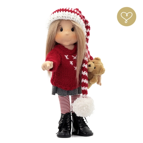 Lalka 38 cm Lullu Dolls Gwiazdka w ubranku, maskotka Misio, 3 warianty wyboru, na zdjęciu wariant 3 kolekcjonerski