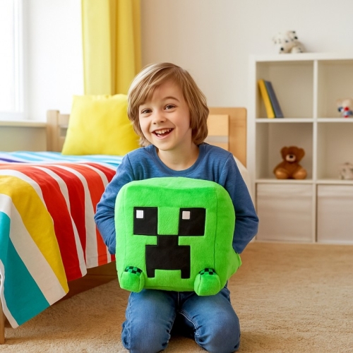 Pluszowa poduszka i ogrzewacz do dłoni 2w1 Minecraft Cozy Noxxiez HW772, zielona