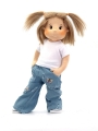 Spodnie jeansowe z przetarciami dla lalki Lullu Dolls