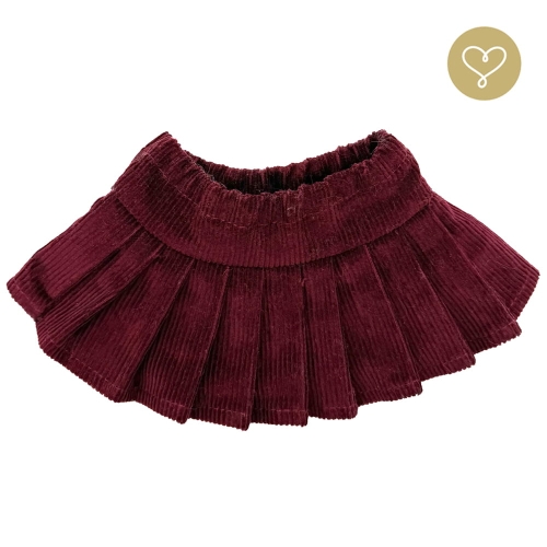 Spódnica sztruksowa bordo dla lalki 38 cm Lullu Dolls