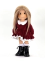 Sukienka bordowa 2 dla lalki Lullu Dolls