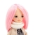 Lalka Sweet Sisters Bilie 32 cm Orange Toys, szmaciana z endoszkieletem, twarz nadrukowana cyfrowo, różowe włosy, sukienka, kurteczka, skarpetki, szalik, buciki