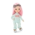 Lalka Sweet Sisters Bilie 32 cm Orange Toys, szmaciana z endoszkieletem, twarz nadrukowana cyfrowo, różowe włosy, dwuczęściowy miętowy dresik, opaska na głowę, buciki
