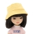 Lalka Sweet Sisters Lilu 32 cm Orange Toys, szmaciana z endoszkieletem, twarz nadrukowana cyfrowo, czarne włosy, żółty kapelusz, różowa koszulka z napisem Lucky, jasnoszare jeansy, buciki, torebka