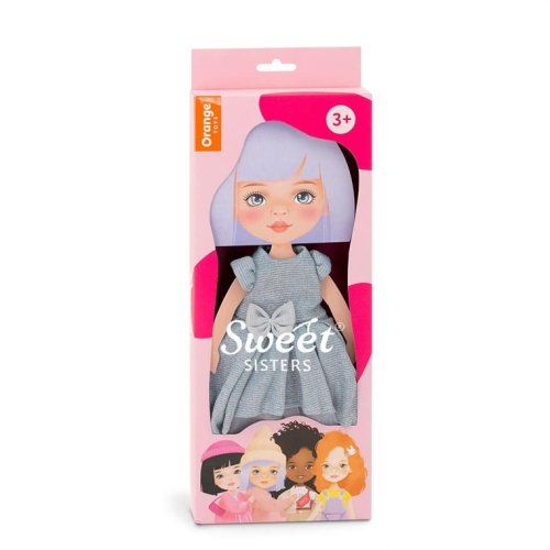 Oryginalne ubranko dla lalki Sweet Sisters 32 cm Orange Toys, jasnoniebieska długa sukienka, majteczki