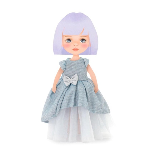 Oryginalne ubranko dla lalki Sweet Sisters 32 cm Orange Toys, jasnoniebieska długa sukienka, majteczki