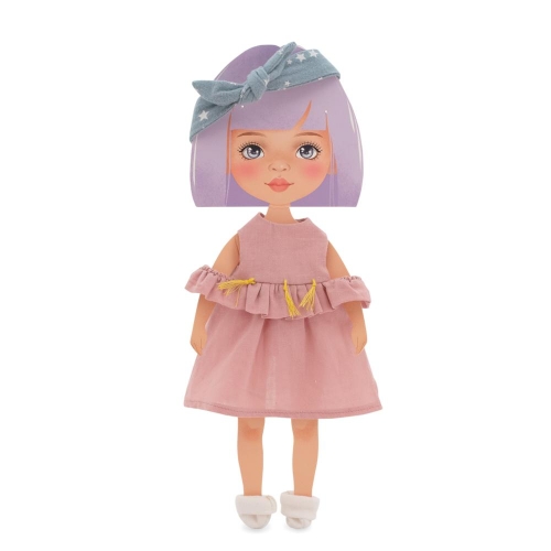 Oryginalne ubranko dla lalki Sweet Sisters 32 cm Orange Toys, opaska na głowę, różowa sukienka z falbanką i frędzelkami