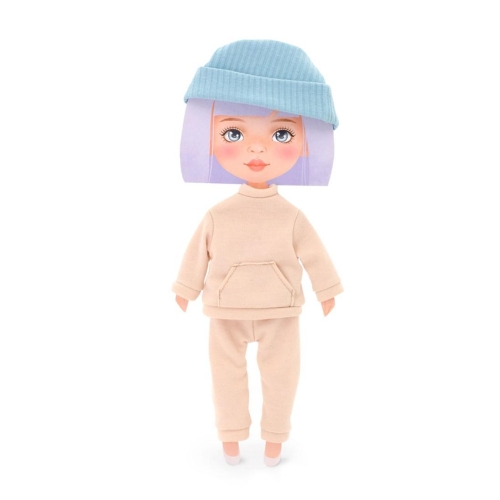 Oryginalne ubranko dla lalki Sweet Sisters 32 cm Orange Toys, beżowy dres, niebieska czapka