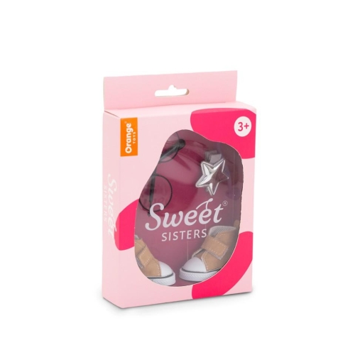 Oryginalne akcesoria dla lalki Sweet Sisters 32 cm Orange Toys, spinka do włosów, okularki, buciki