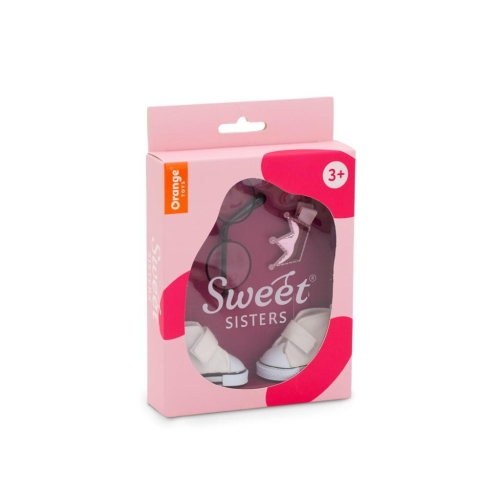 Oryginalne akcesoria dla lalki Sweet Sisters 32 cm Orange Toys, spinka do włosów, okularki, buciki