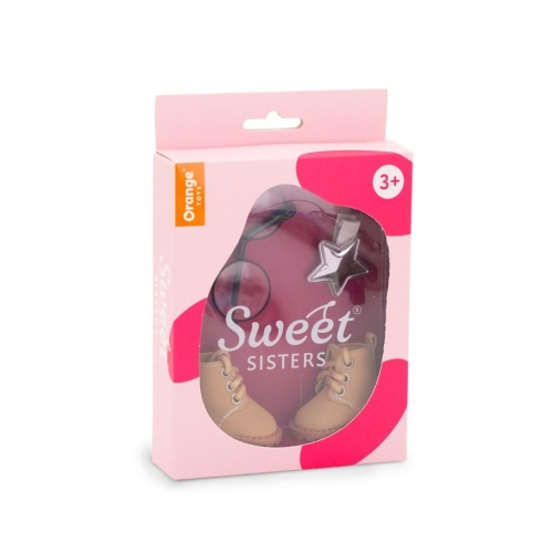 Oryginalne akcesoria dla lalki Sweet Sisters 32 cm Orange Toys, spinka do włosów, okularki, buciki