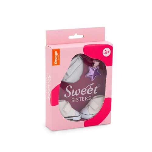 Oryginalne akcesoria dla lalki Sweet Sisters 32 cm Orange Toys, spinka do włosów, torebka, buciki