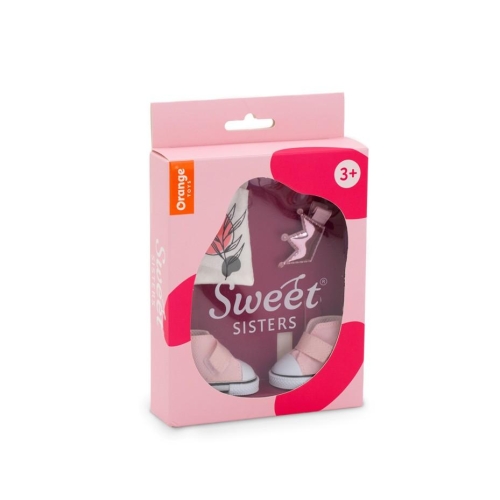 Oryginalne akcesoria dla lalki Sweet Sisters 32 cm Orange Toys, spinka do włosów, torebka, buciki