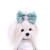 Lucky Doggy Mimi 38 cm Orange Toys pluszowy piesek biała suczka maltańczyk, zgina łapki, biało-niebieska sukienka z tiulem, koronką i kwiatuszkami