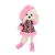 Lucky Doggy Mimi 38 cm Orange Toys pluszowy piesek biała suczka maltańczyk, zgina łapki, różowy beret, różowa kurteczka w czarne wzorki, różowe buciki