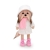 Lucky Doggy Yoyo 38 cm Orange Toys pluszowy piesek jasnobeżowy yorkshire terrier, zgina łapki, kapelusik, płaszczyk, różowy szalik i buciki