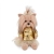 Lucky Doggy Yoyo 38 cm Orange Toys pluszowy piesek jasnobeżowy yorkshire terrier, zgina łapki, złota kurteczka, tiulowa spódniczka, kokardka