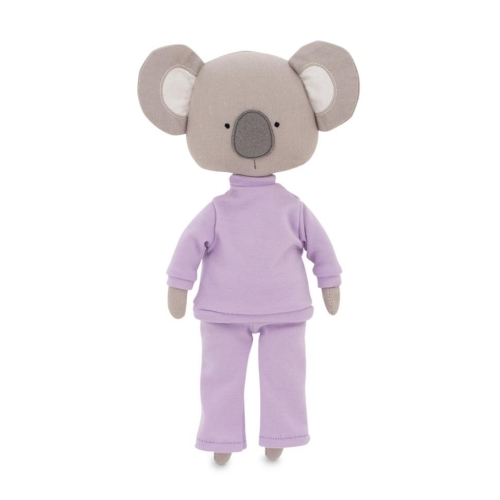 Cotti Motti Koala Annie 30 cm Orange Toys, materiałowa maskotka, fioletowy dres, w komplecie drugie ubranko - strój syrenki