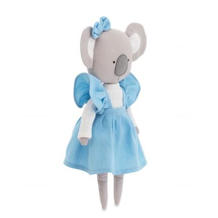 Cotti Motti Koala Annie 30 cm Orange Toys, materiałowa maskotka, biała bluzka, niebieska sukienka